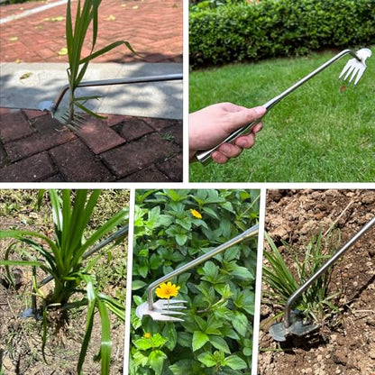 Weed Remover Tool,2024 New Weeding Tools Gardening,- Easy Weed Removal for Gardens & Farms - Durable Stainless Steel - Ergonomic Design - Perfect Gardening Companion