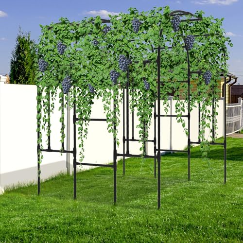 Trellis for Climbing Plants Outdoor - Grape Vine Trellis: 71 * 69 * 79 inch - size: 71(L) * 69(W) * 79(H) inch-20MM