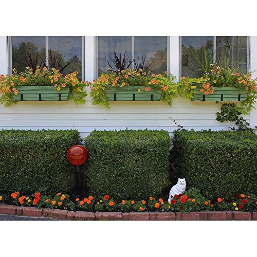 Achla Designs Galvanized Window Flower Box Planter-Green-Large (35.5" L x 11" W x 9.5" D) - color: Green, size: Large