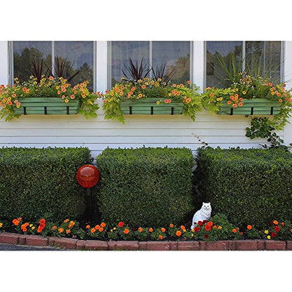 Achla Designs Galvanized Window Flower Box Planter-Green-Large (35.5" L x 11" W x 9.5" D) - color: Green, size: Large