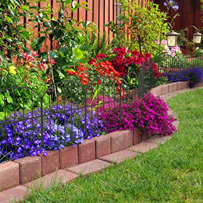 Decorative Garden Fence 29ft (L) x 16.5in (H) Fencing Dog Animal Barrier - size: 29' (L)