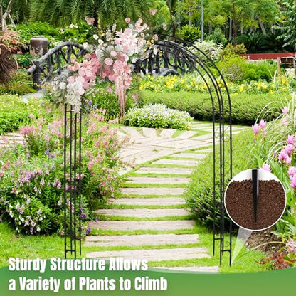 Garden Arbor Trellis 7FT, Heavy Duty Plant Climbing Archway