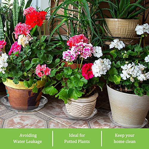 Shellwei 18 Pieces 16" 18" 20" Plant Saucers Clear Durable Plant Saucer Plastic Plants Saucers for Indoors Outdoors Clear Flower Pot Drip Trays Plants Garden Pot Saucer Trays - size: 16 Inch, 18 Inch, 20 Inch