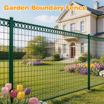 Green PVC Coated Welded Wire Fencing, 48in High x 100ft Long, 2 inch x 3 inch 16GA 2/3/4/5/6 Ft Tall Welded Wire Fence Rolls, Green Metal Garden Fence Wire Roll Garden Fencing for Yard - color: Green, size: 2"x3" 16GA 48" x 100'