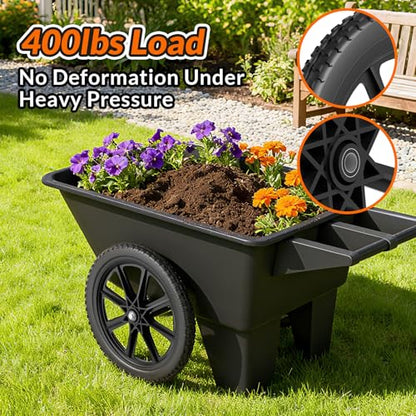 RONPOW 20" Flat Free Wheels Compatible with rubbermaid Wheelbarrows Tires - color: Black
