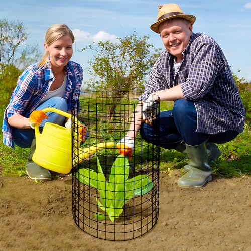 10 Packs Wire Plant Protector from Animals, Metal Mesh Plant Cage Covers - color: 10 Pack 20x12 Inch
