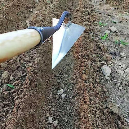 3 PCS Hoe Garden Tool Set, Triangle Gardening Hoes with Sharp Blade, Hand Plow Hoes for Digging, Backyard Weeding, Loosing Soil - size: Triangular Hoes 3PCS