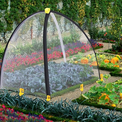 PURPLE STAR 1N 35 x35 x 39 Inch Insect Barrier Plant Tent Cover-Insect Bird Barrier Netting Mesh-Bug Guard Cover with Stakes for Protect Plants Fruits from Insect Bird Eating (1, L) - color: L