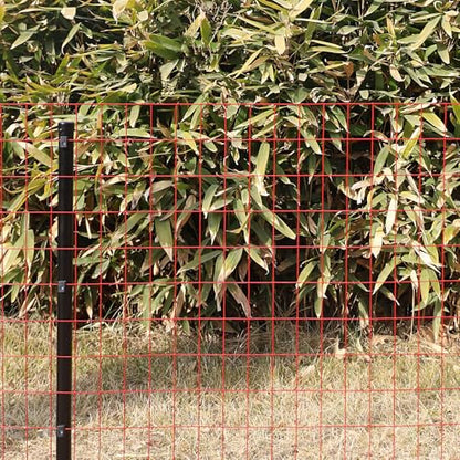 Red PVC Coated Welded Wire Fence 24" x 50' Roll, 2"x3" Mesh, 16 Gauge - color: Red, size: 2''x3'' 16GA 24''x50'