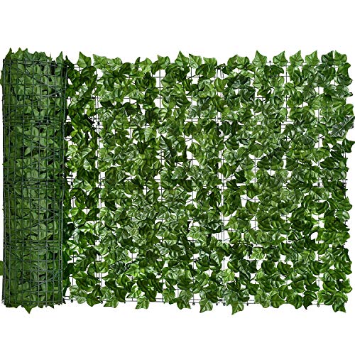DearHouse Artificial Ivy Privacy Fence, 157.5x39in Artificial Hedges Fence and Faux Ivy Vine Leaf Decoration for Outdoor Decor, Garden Decor - size: 157.5*39.4inch