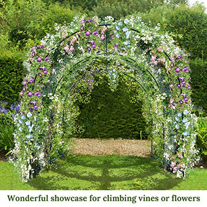 Multi-Size Large Garden Support Arch Frame Climbing Plant Arch Arbor for Flowers/Fruits/Vegetables (13FT x 7FT x 7.2FT) - size: 13 ft x 7 ft x 7.2 ft