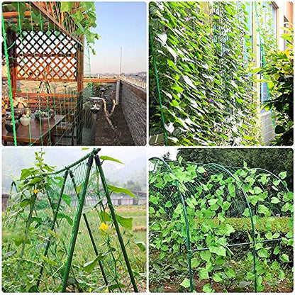Trellis Netting, PDGROW Climbing Plant Support Net Garden Pea Bean Neting, Heavy-Duty PE Trellis Net for Cucumber, Tomato, Vegetables, Fruits, Sweet Pea Plants (6.6' x 16.4'Ft) - size: 6.6' x 16.4'