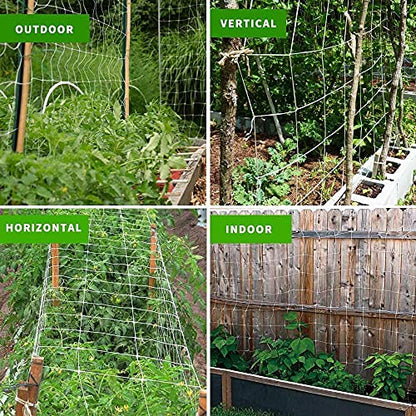 Tcamp Heavy-Duty Polyester Plant Trellis Netting 5 x 30ft (1 Pack) - size: 6" Mesh (5 Ft X 30 Ft)