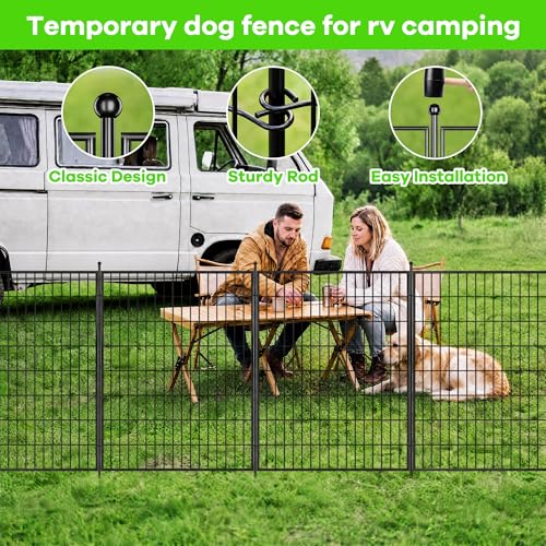 Garvee Garden Fence, 40in(h) x 11.8ft 5 Pack Garden Fencing Animal Barrier