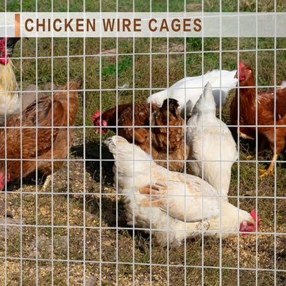 Tongmo 3 ft x 100 ft Galvanized Welded Wire Fence, 16GA Garden Chicken Wire Fence Roll, Mesh Size 2" x 4"Hardware Cloth, Ideal for Yard Protection and Poultry Netting - color: Galvanized, size: 3ft*100ft