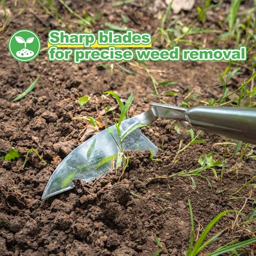 Weeding Sickle Hoe, 58'' Long Handle Weeding Tool Garden Hoe