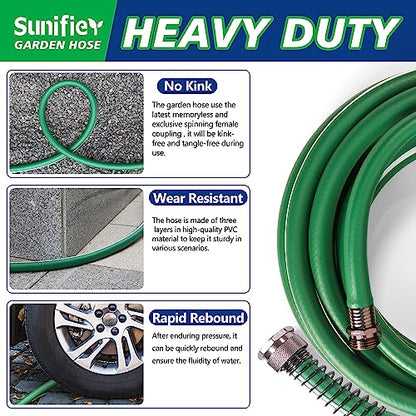 Short Garden Hose 3 ft 6ft 8 ft 10 ft – Hybird Leader Water Hose - Small Garden Hose Extension, Flexible Hose Extender for Lawn Watering, Car Washing - Burst 500 Psi (Green, 3 FT) - size: 3 FT