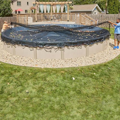 Doheny’s Professional Grade Leaf Nets for Above Ground Pools – 15' Round – Makes Clean-Ups Fast – Lightweight, Versatile & Durable – Keeps Leaves Out - size: 15' (Round)