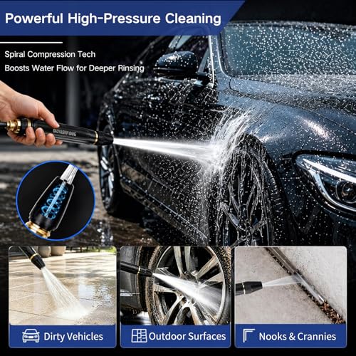 24 Pcs High Pressure Hose Nozzle, Metal Heavy Duty Adjustable Twist Hose Nozzle, Home High Pressure Car Wash Water Gun, Pressure Power Washer Lance Wand for Garden Hose & Outdoor Cleaning - color: 4PC