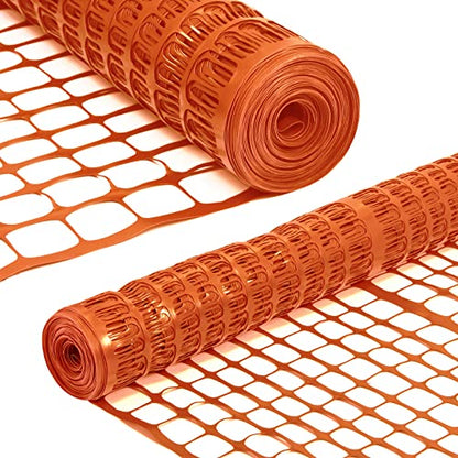 Sunnyglade 4X100 Ft Outdoor Snow Fence Plastic Temporary Fence Orange