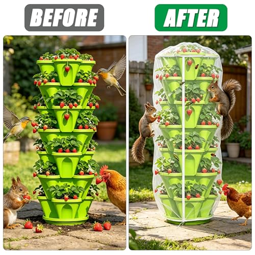 59 x 32.4in Garden Netting with Zipper for Tomato Strawberry Herb - size: 59 x 32.4 Inch