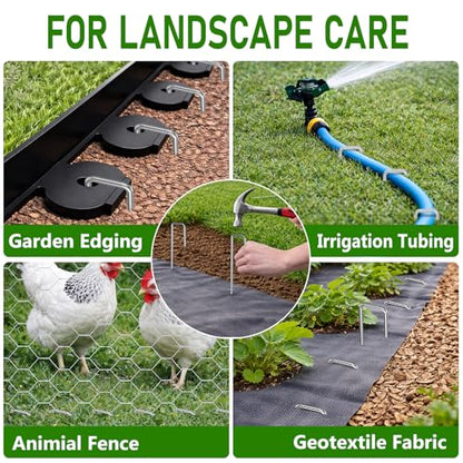 8 Gauge Landscape Edging Stakes 6 Inch 30 Pack Landscape Staple - size: 30Pcs