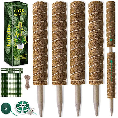 Fabulas Moss Pole Monstera Plant Support, Extended to 48 Inch, 4 Pack 16 in - size: totem pole 16"x4pcs