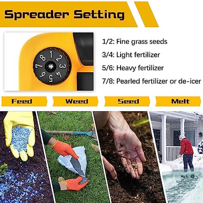 Rozlchar Power Spreader Compatible for Dewalt 20V/60V, Covers 5,000 sq. ft. - color: Yellow