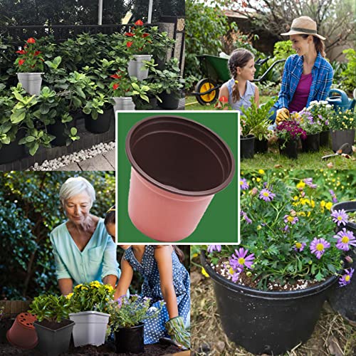 Plastic Planter Nursery Seedlings Pots - 3 Inches 100Pcs Flower Plant Container Seed Starting Pot for Outdoor Succulents Seedlings Cuttings Transplanting - size: 3 x 3 x 2 in