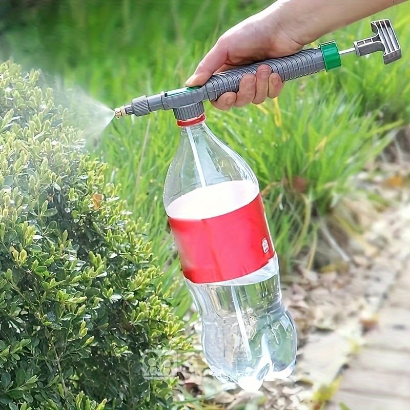 High-Pressure Manual Sprayer with Adjustable Nozzle for Gardening & Farming - color: Green