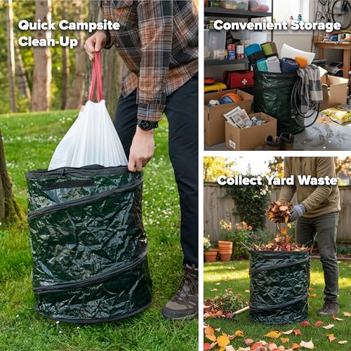 Coghlan's Pop-Up Lightweight Trash Can – Collapsible Waste Bin for Camping, RV, Outdoor Events, and Travel – Durable, Compact, and Easy to Store – 29.5 Gallon - color: Trash Can - 29.5 Gallon