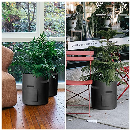 12 Pack 10 Gallon Potato Grow Bags, Heavy Duty Nonwoven Fabric Garden Planting Bag Plant Container with Flap and Handles, Aeration Fabric Pots for Growing Vegetable, Fruits and Flowers