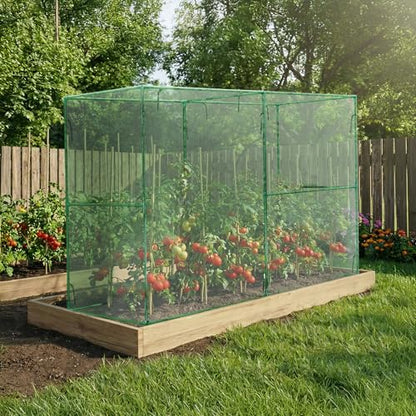 BPS Crop Cages for Garden Plant - size: 8'x4'x6'
