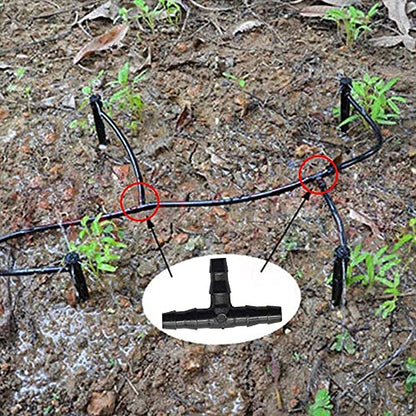 280 Pcs Barbed Connectors Irrigation Fittings Kit,Drip Irrigation Barbed Connectors 1/4''Tubing Fittings Kit for Flower Pot Garden Lawn(Straight Barbs,Single Barbs,Tees,Elbows,End Plug,4-Way Coupling)