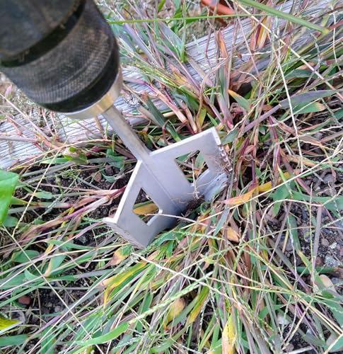 Garden Groomer - Soil Tiller, Weed Remover, Soil Digger, Auger, Drill Attachment for Gardening