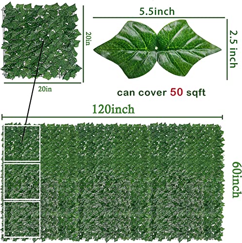 Bybeton 60"x120" (50sqft) Ivy Privacy Fence - size: 60*120 IN