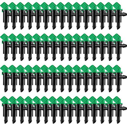 Mudder 60 Pieces Flag Drippers Emitters for Drip Irrigation,4 Gallon,Green - color: Green, size: 4 Gallon