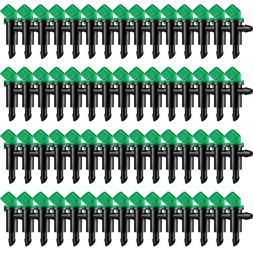 Mudder 60 Pieces Flag Drippers Emitters for Drip Irrigation,4 Gallon,Green - color: Green, size: 4 Gallon