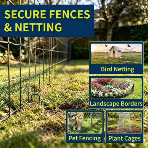 Mysit 6 Inch Landscape Staples 11 Gauge Heavy Duty U Shaped Garden Stakes