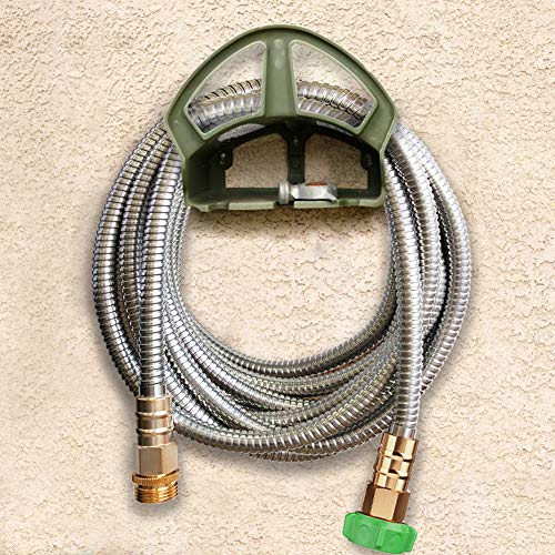 BEAULIFE 304 Stainless Steel Metal Garden Hose 25 Feet with Brass Garden Hose Nozzle Flexible, Portable & Lightweight Kink Free Garden Water Outdoor Hose - size: 25Ft