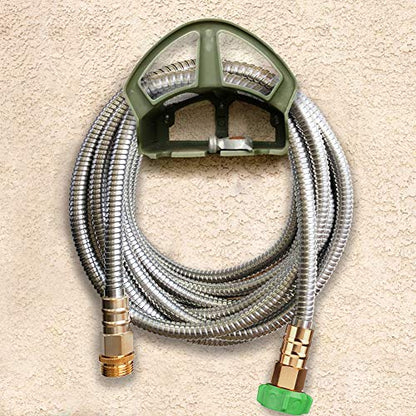 BEAULIFE 304 Stainless Steel Metal Garden Hose 25 Feet with Brass Garden Hose Nozzle Flexible, Portable & Lightweight Kink Free Garden Water Outdoor Hose - size: 25Ft