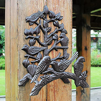 Garden Hose Holder Cast Iron Heavy Duty Water Hose Hanger, Outside Wall Mount, Solid Metal Decorative Rack/Organizer/Stand, Easy to Install, Hold Up to 50/75/100 ft (Hose holder - Hummingbird) - style: Hose holder - Hummingbird