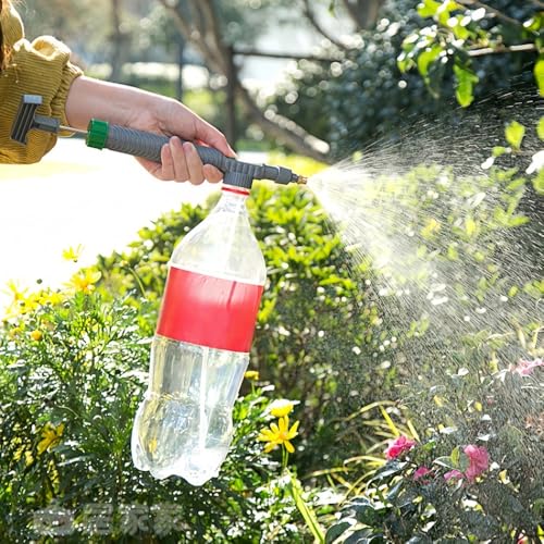 1PC Plastic Garden Sprayer - Handheld Pressure Pump Watering Can with Universal Thread for Plant Watering and Fertilizer Application, Grey - color: Gray