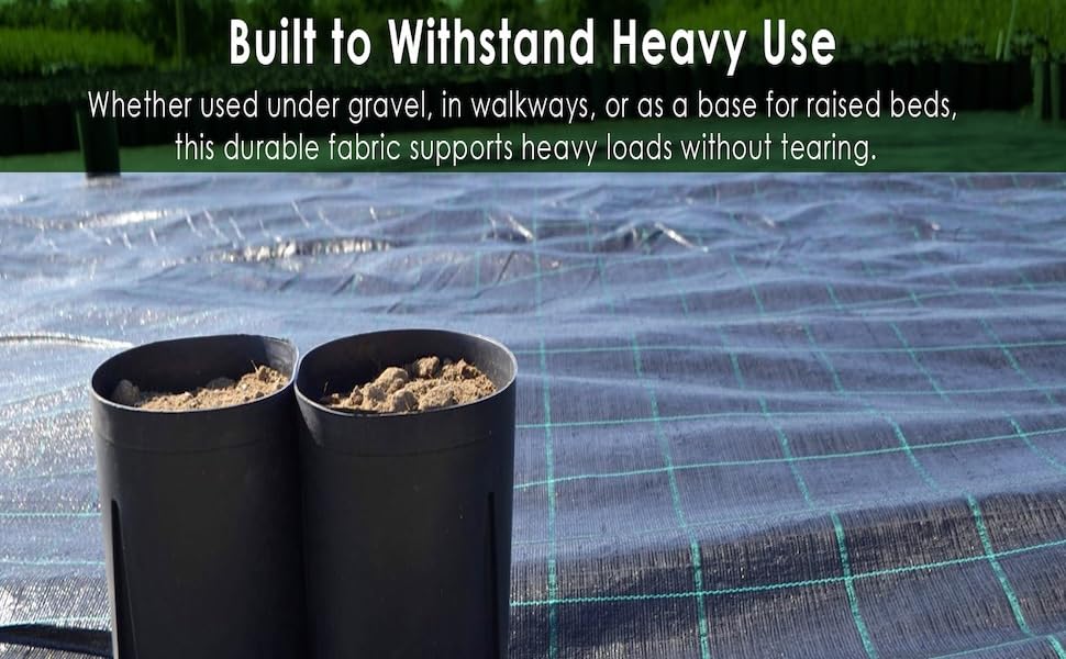 OldMacDonald - Premium Landscape Fabric - Heavy Duty 12ft x 300ft (3.66m x 91.44m) - Commercial Grade, Woven Landscaping Ground Cover for Gardening, Farming, Agriculture Folded - size: 12ft x 300ft (3.66m x 91.44m)