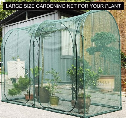 Poray Large Tunnel 8.2'x4' Plant Netting Cover, 6FT Tall Crop Cage Tomato Netting,Pest Guard Cover for Vegetables &Fruits,Durable Gardening Net for Plant and Animal - style: 98*49*72 inches Tunnel Net