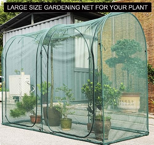 Poray Large Tunnel 8.2'x4' Plant Netting Cover, 6FT Tall Crop Cage Tomato Netting,Pest Guard Cover for Vegetables &Fruits,Durable Gardening Net for Plant and Animal - style: 98*49*72 inches Tunnel Net