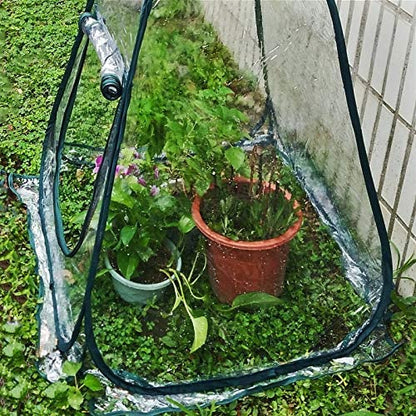 porayhut Pop Up Greenhouse Cover ,Pack of 2 Pcs,Flower House Mini Gardening Plant Flower Sunshine Room Room,Backyard PVC Greenhouse Cover for Cold Frost Protector Gardening Plants - style: 2 Pcs Pear Shape Plant Cover