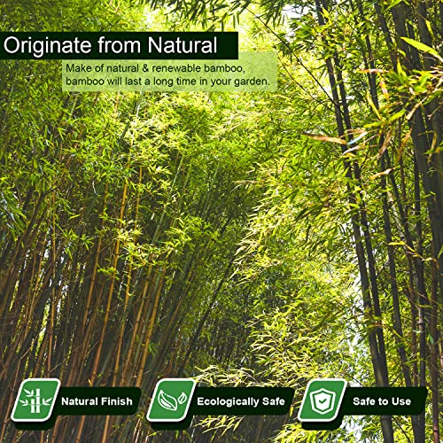 Jollybower 20pcs 5/8" D Thicker Heavy Duty Bamboo Stakes, 6FT Plant Stakes, Natural Garden Stakes for Tomato, Bean, Flowers,Trees Potted and Climbing Plant Support - size: 6Ft, Pack of 20