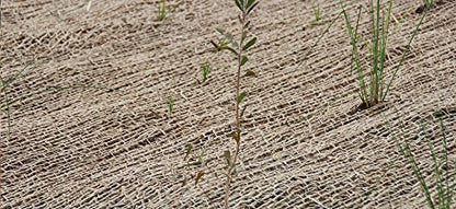 Jute Erosion Control, Soil Saver Mesh Blanket - 48" Wide x 20 Yards (60 feet Long) - 240 Sq. Ft. Coverage - size: 20 Yards