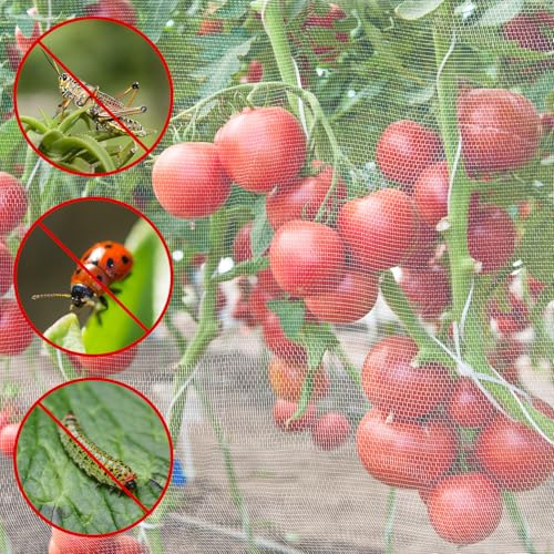 Unves Garden Netting, 10' x 50' Ultra Fine Mesh Bird Netting for Garden - size: 10 x 50 Ft x 1 pc